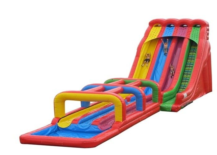 Three Lanes Inflatable Water Slide, Jumbo Water Slide Inflatable For Adults