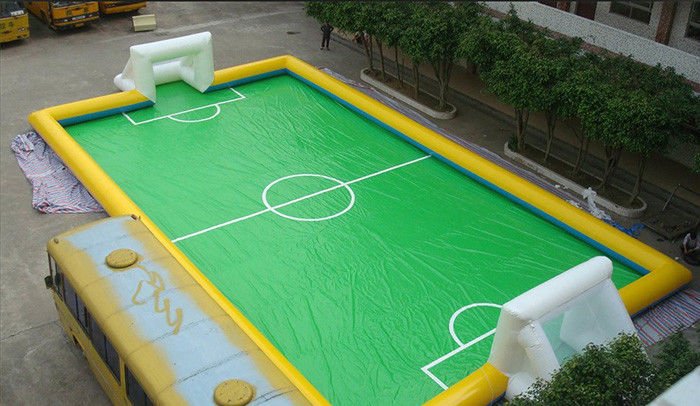11 Person PVC Inflatable Football Field , Football Game Inflatable Field for Outdoor Sport