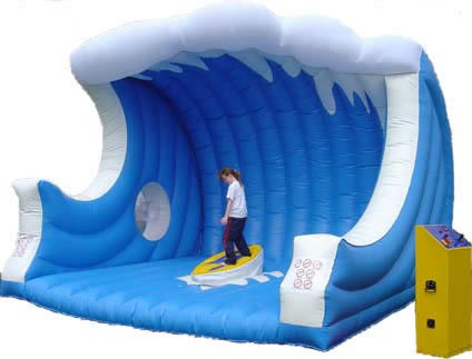 Customized Inflatable Sports Toys , Inflatable Mat with Mechanical Surfboard