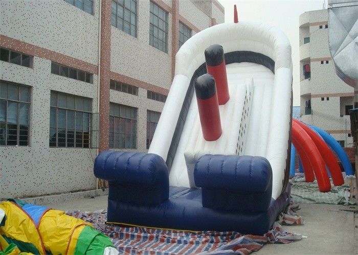 CE Certification Inflatable Water Slides , Inflatable Pirate Ship Water Slide