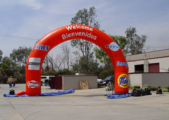 Red Excellent waterproof  PVC Inflatable Advertising Products Arch for Event