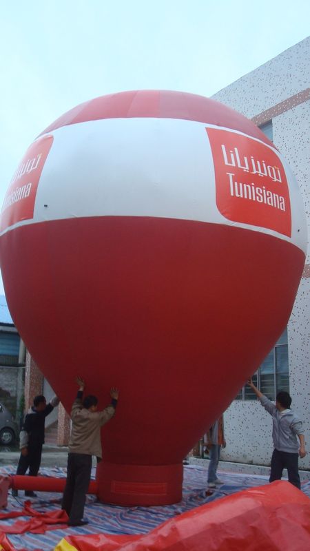 Red Promotion Inflatable Advertising Products , Advertising Balloons For Rent