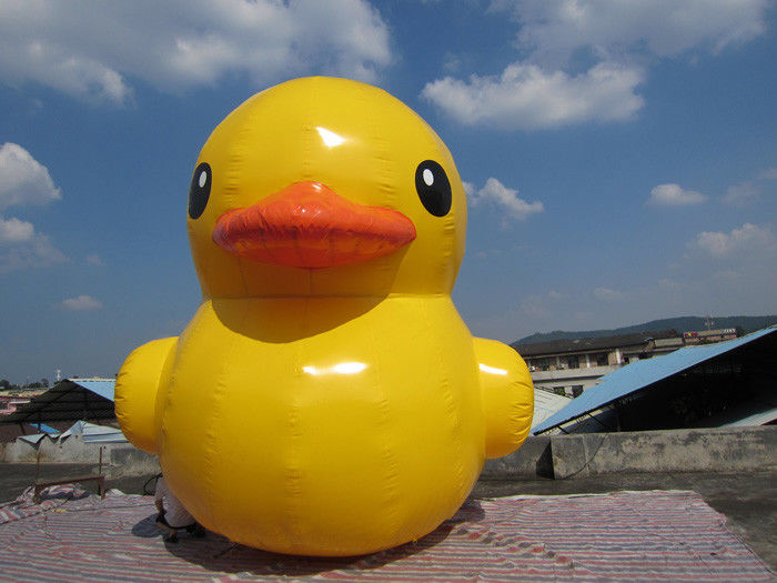 Attractive Inflatable Yellow Duck With Waterproof 0.55mm PVC Tarpaulin