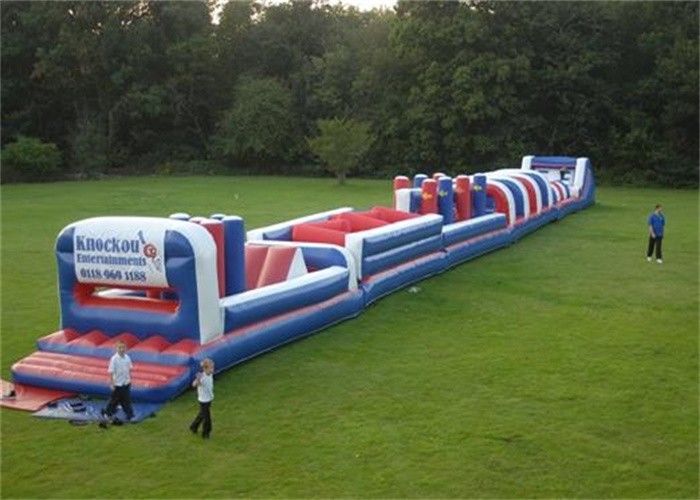 Customized Long Inflatable Obstacle Bouncer For Outdoor Toddlers Games