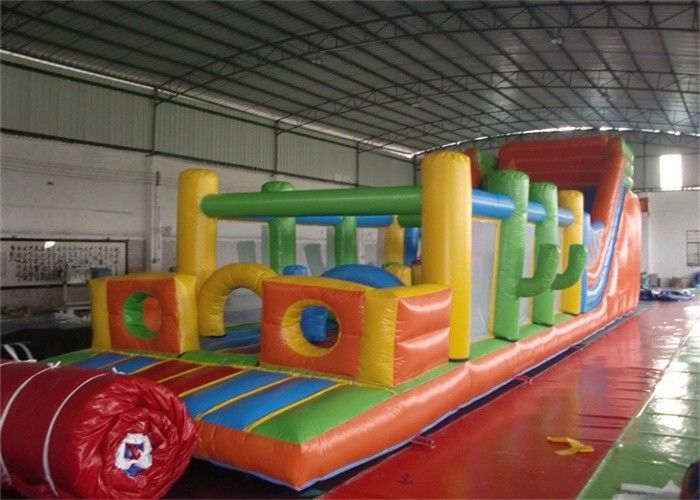 Fire Resistant Huge Inflatable Obstacle Course Playground / Obstacle Course Bounce House