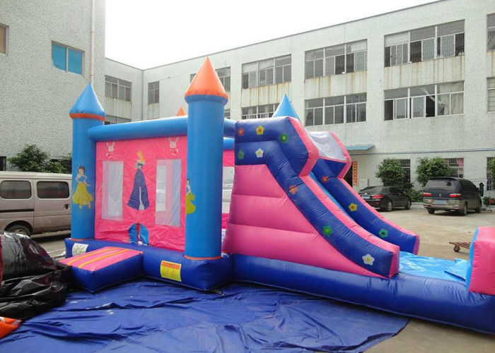 Kids Princess Bouncy Castle Slide Combo For Inflatable Amusement Park