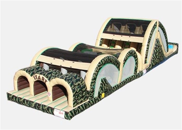 Rent Playground Inflatable Military Obstacle Course With Three Lanes