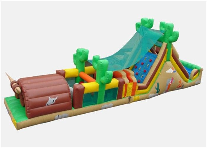 Customized Outside Obstacle Course Games Inflatable With Air Blower