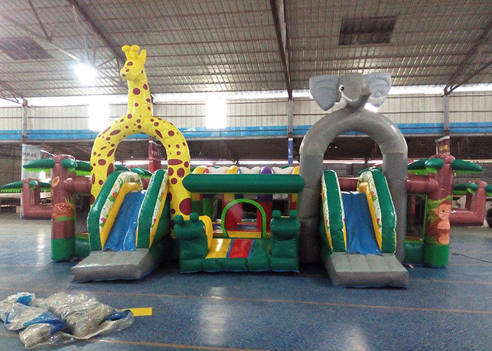 Wonderful Animal Theme Inflatable Bouncy Castle / Bouncer Castle For Kids
