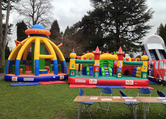 CE Outdoor Inflatable Bouncy Castle With Slide , Commercial Adult