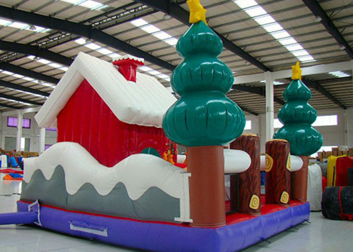Merry Christmas New Inflatable Santa Claus Bouncer House For Kids