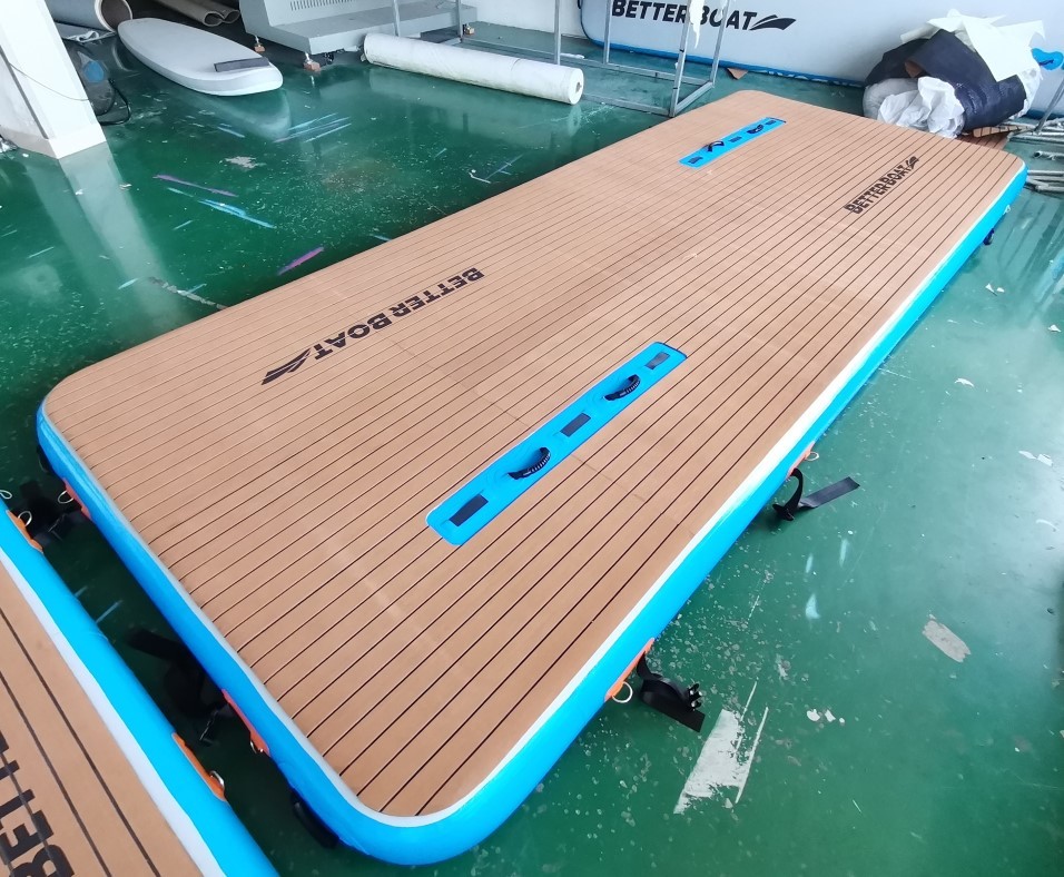 Oem Inflatable Floating Platform Water Play Jet Ski Dock Drop Stitch