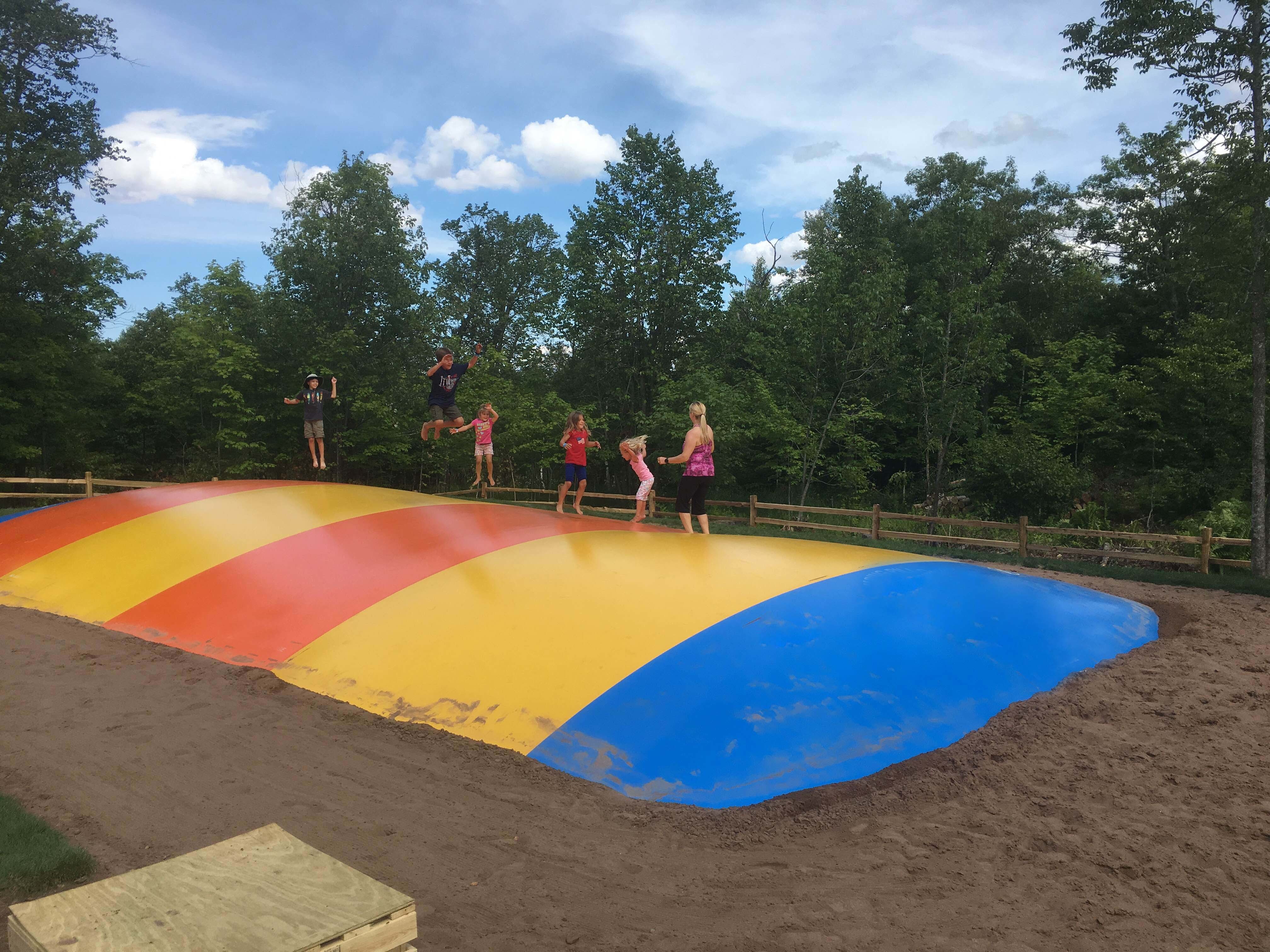 Funny Game Toys Inflatable Jumping Pillow , Inflatable Bouncy Pad For