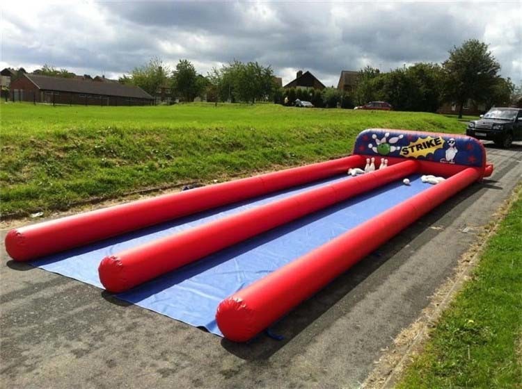 Outdoor Inflatable Human Bowling Game Inflatable Bowling Alley With
