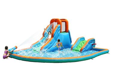 Large Fire Resistant Inflatable Water Fun EN14960 With Large Pool