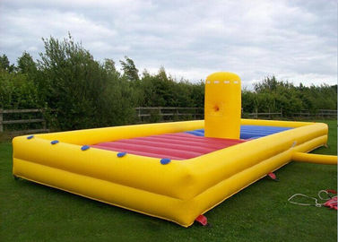 Yellow 35x12ft Inflatable Interactive Games Customized Eliminator Run Bungee Run