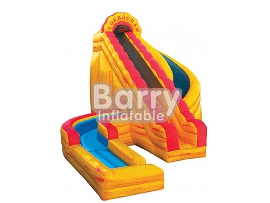 Outdoor Playground Large Inflatable Water Slides With Climbing Stair