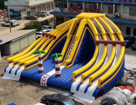 PVC Outdoor Inflatable Amusement Park With Slides Commercial Bouncer Castle