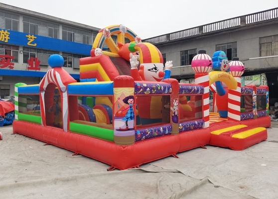 0.55mm PVC Inflatable Playground Fun City Joker Theme Bouncy Castle 10mL*7mW*4mH
