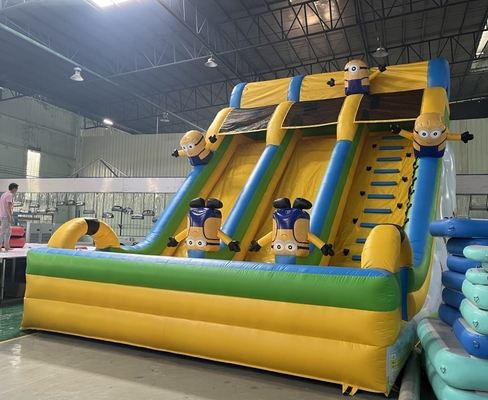 0.55mm PVC Water Slide Jumping Castle Inflatable Double Slides 8mL*6mW*6mH