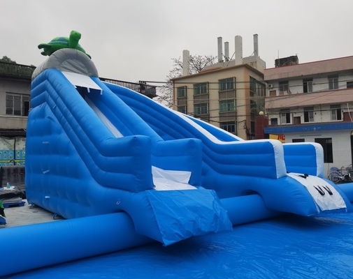 PVC Commercial Inflatable Slide With Large Pool Bouncer Slide Combo
