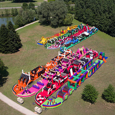 Eco Friendly PVC Obstacle Course Bounce House For Adults 5k Inflatable Obstacle Course Races