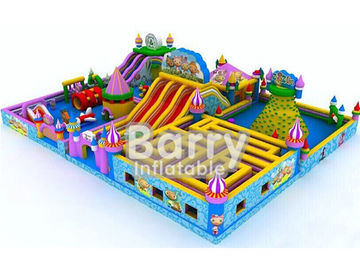 Fire Retardant Inflatable Sport Game Water Park Slides With Air Blower / Repair Kit