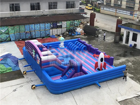 Custom Tarpaulin Inflatable Trampoline Park Attractive Inflatable Playground Bouncy Castle