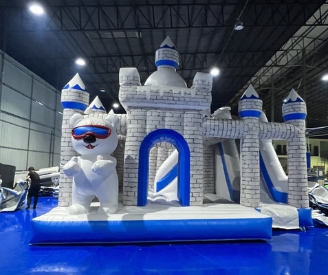 Animal Theme Kid Inflatable Bouncer With Water Slide