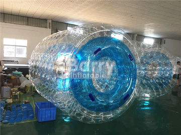 Waterproof Custom Inflatable Pool Toys Blue Water Roller For Kids / Adults
