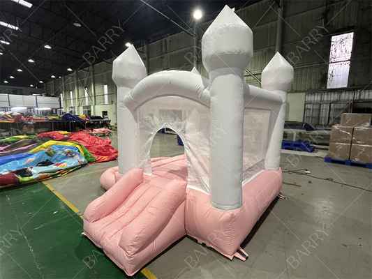 3.3x3m White And Pink Beautiful Inflatable Wedding Bouncer Slide Combo Jumping Castle Slide