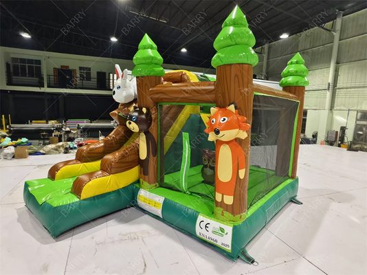 3.6x3x2.4m  Animal Theme Rainforest Jumping Bouncy Castle Commercial Inflatable Bounce House