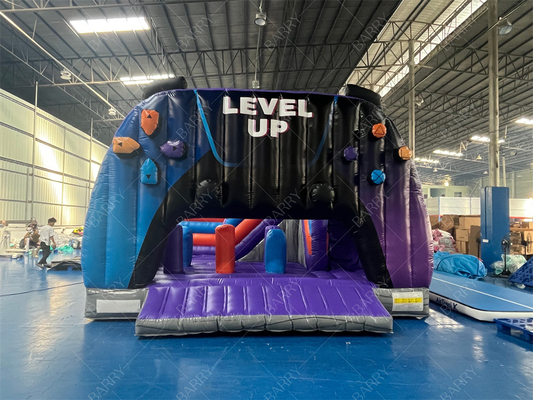 Customize Size Wholesale  Level Up Inflatable Bouncer Combo Bouncy Castle For Kids