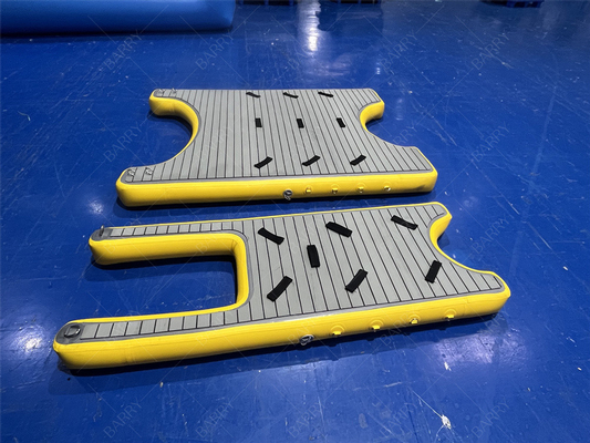 Drop Stitch Inflatable Swim Platform Floating Dock ,  Inflatable U Dock Platform Station For Boat And Jet Ski