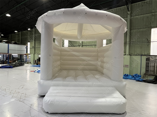 5x4.5x4.5m White Indoor Inflatable Bouncers With Cover Inflatable Jump Houses For Wedding