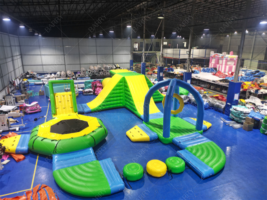 Water Play Equipment Game Custom Commercial Outdoor New Green Inflatable Floating Water Park For Sea