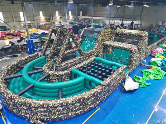 Camouflage Inflatable Game Obstacle Military Camo Color Inflatable Obstacle Army Boot Camp Challenge Obstacle Course