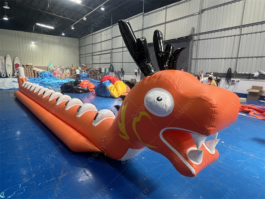 Water Toys Game Sea Dragon Shape Single Tube 12 Persons Inflatable Banana Boat Flying Boat