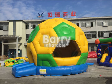 Commercial Inflatable Football Bouncer , PVC Tarpaulin Soccer Blow Up Bounce House
