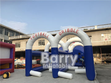 Sporting Obstacle Soccer Dribble Inflatable Football Game Customized Size