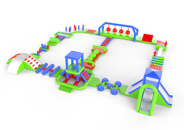 0.9mm PVC Inflatable Water Slide Park / Ultimate Inflatable Floating Water Park