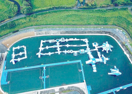 0.9mm PVC Tarpaulin Inflatable Floating Water Park Games For Hotel Pool