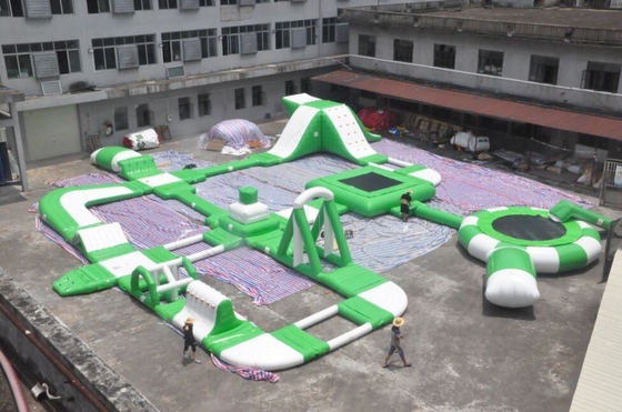 Green Playground Inflatable Floating Water Park for fun EN14960