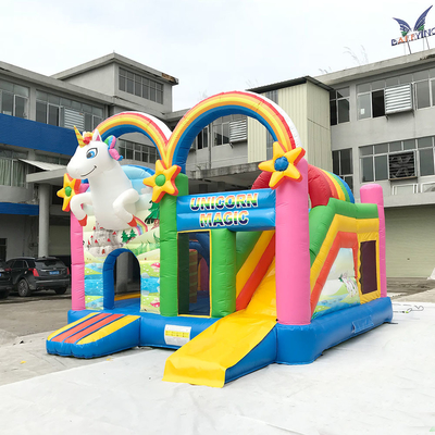 Customized PVC Unicorn Inflatable Jumping Bouncer House Bounce Park For Activity