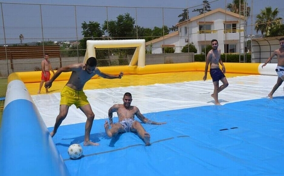 Double Tripple Stitch Tarpaulin Inflatable Sports Games Soap Football Field