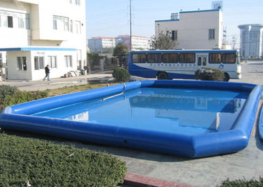 Children Blue Inflatable Deep Swimming Pool , Big Above Ground Blow Up Pools