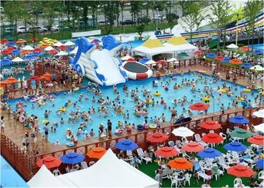 Large Frame Outdoor Inflatable Water Park With Pool , Inflatable Backyard Water Park