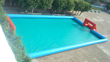 Lagre Tarpaulin Inflatable Sports Games  , Blue Color Inflatable Football Court / Field