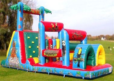 Commercial Inflatable Obstacle Course , Adult And Kid Blow Up Obstacle Course