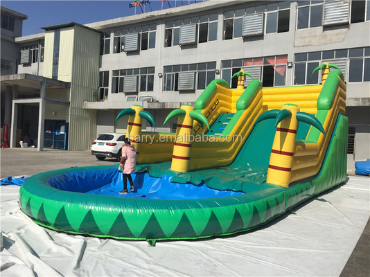 Coconut Tree Inflatable Waterslide 12X5m Flame Retardant